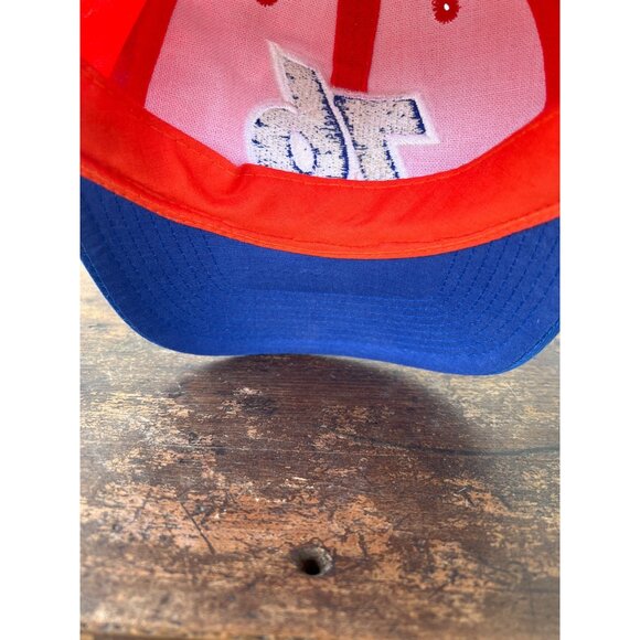 Vintage Red & Blue 76 Sparks Oil Snapback Hat Adjustable Retro Style G3 - Picture 6 of 6